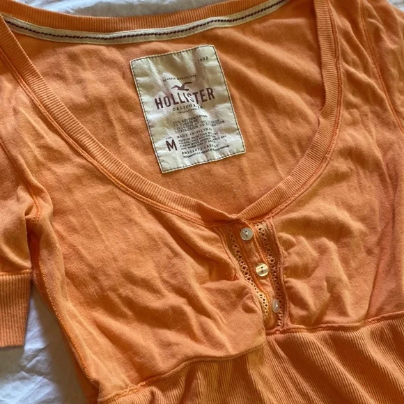 Hollister | Tops | Orange Y2k Hollister Vintage Top | Poshmark